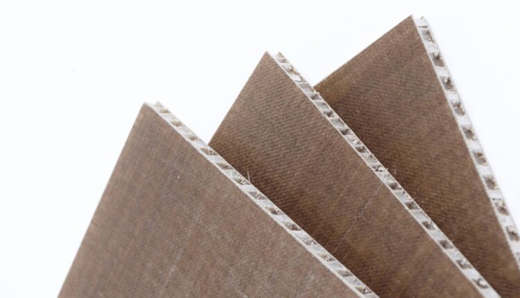 Sustainable lightweight thermoplastic honeycomb panel with flax fibre composites to replace glass and carbon fibre materials - innovation by EconCore & Flaxco (Division of Flipts & Dobbels NV) partnership.